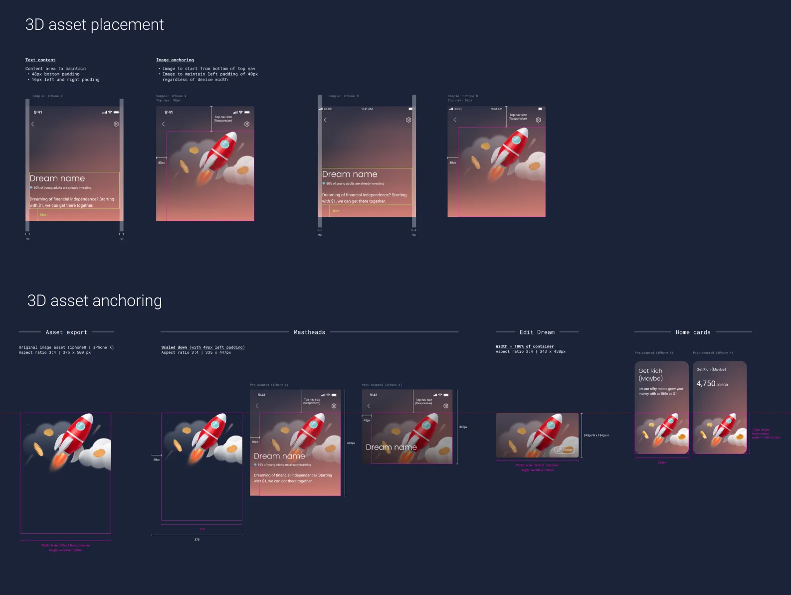 3D asset placement documentation
